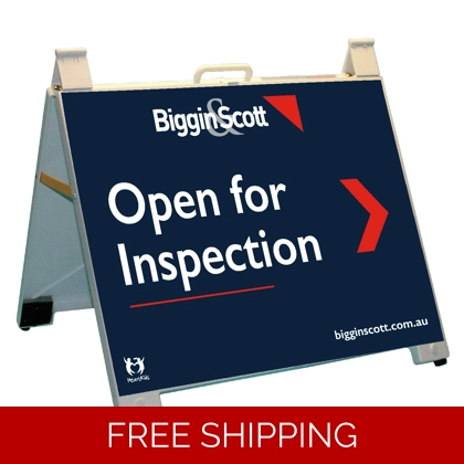 Biggin & Scott Open For Inspection 60x45 cm Portable A-Frame White